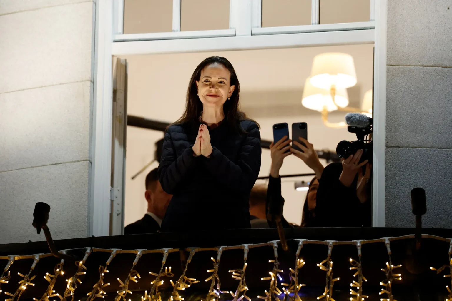 María Corina Machado reaparece públicamente en Oslo tras más de un año en la clandestinidad.