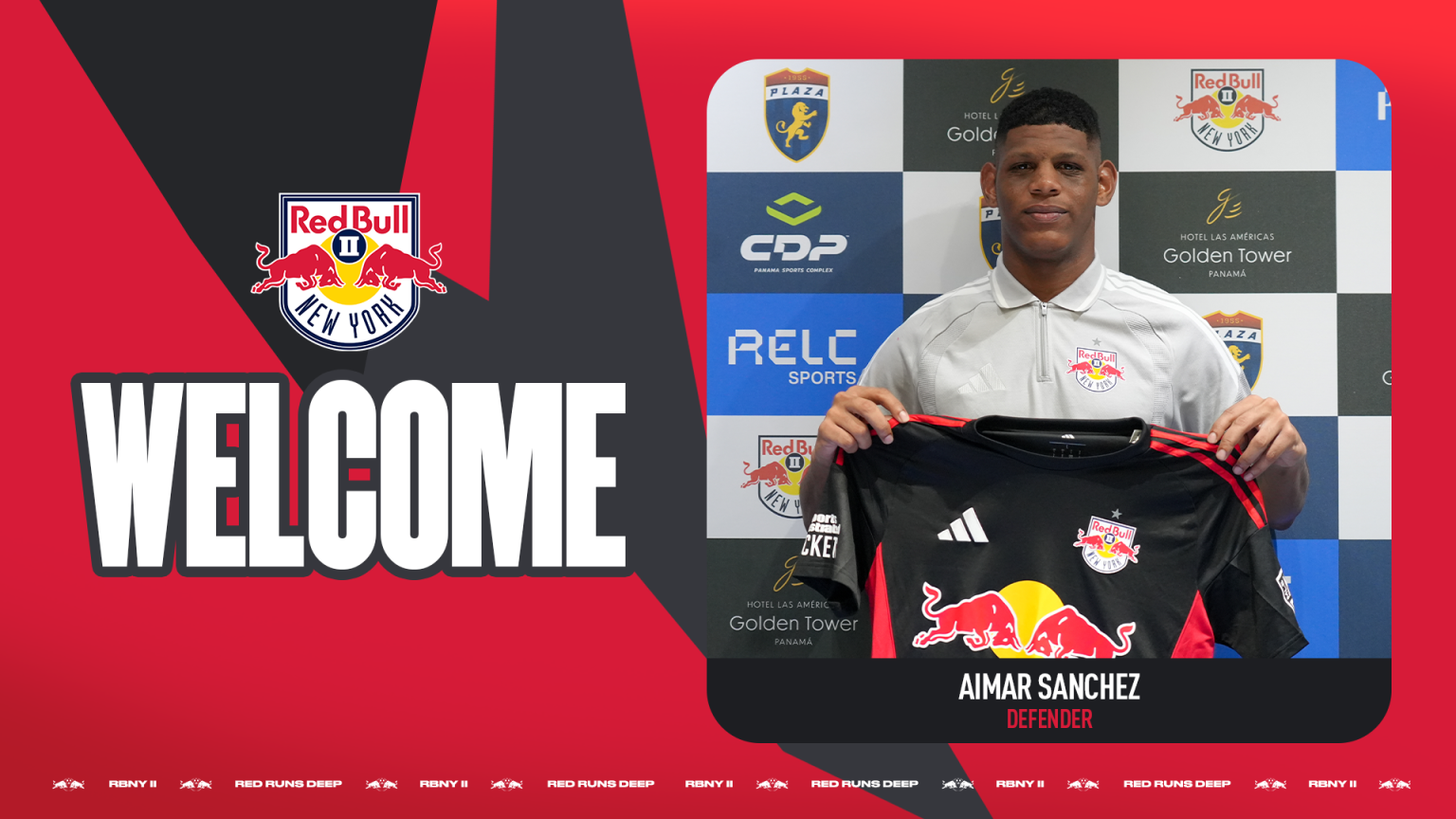 Red Bull New York II fichó al defensor panameño Aimar Sánchez en calidad de préstamo.
